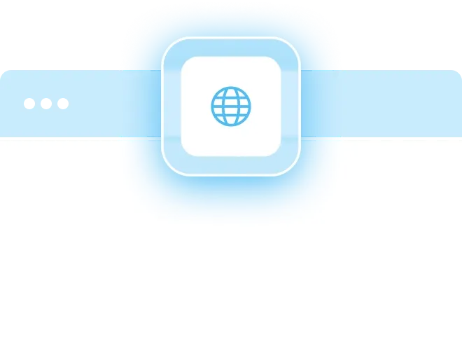 Icono de una interfaz con el logotipo de Site Creator encima