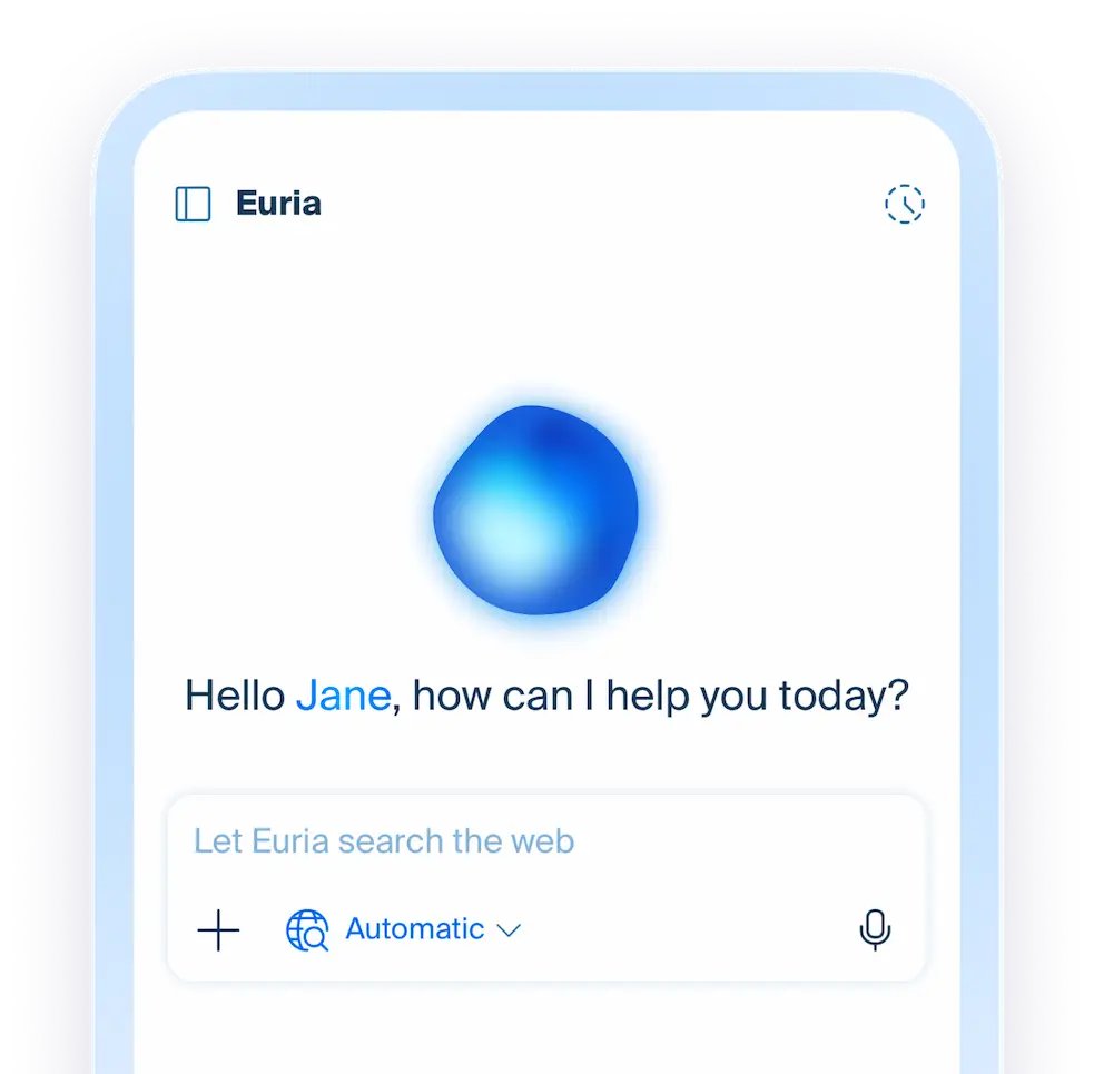 Interface de prompt d'Euria