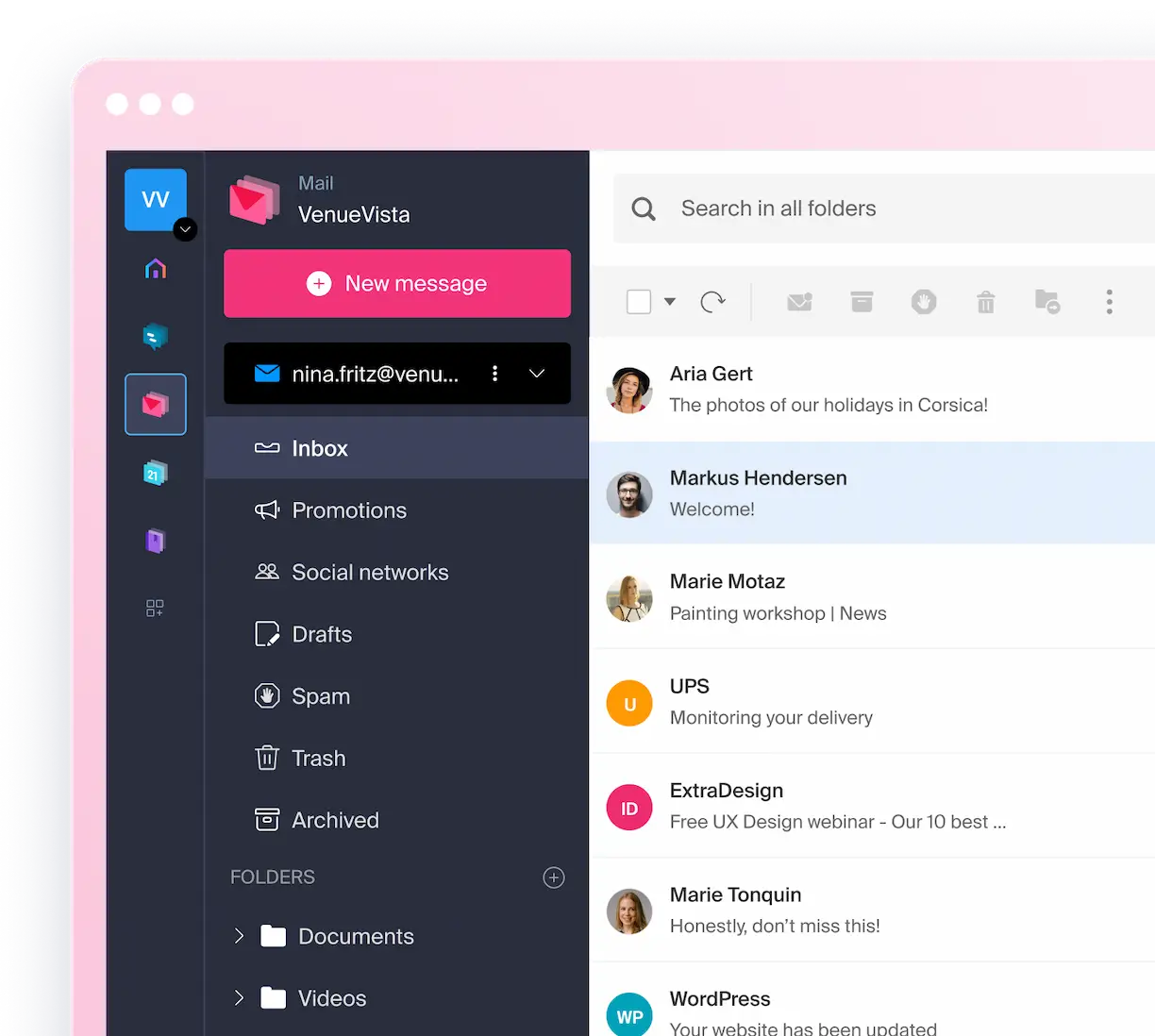 Interface des Services Mail