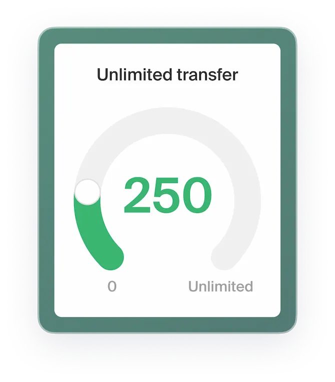 Slider allant jusqu'à 250 GB