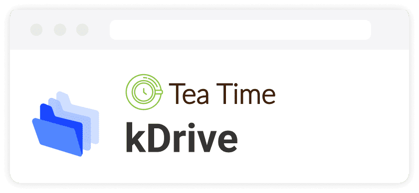 Image d'un dossier kDrive personnalisé avec le logo d'une entreprise.