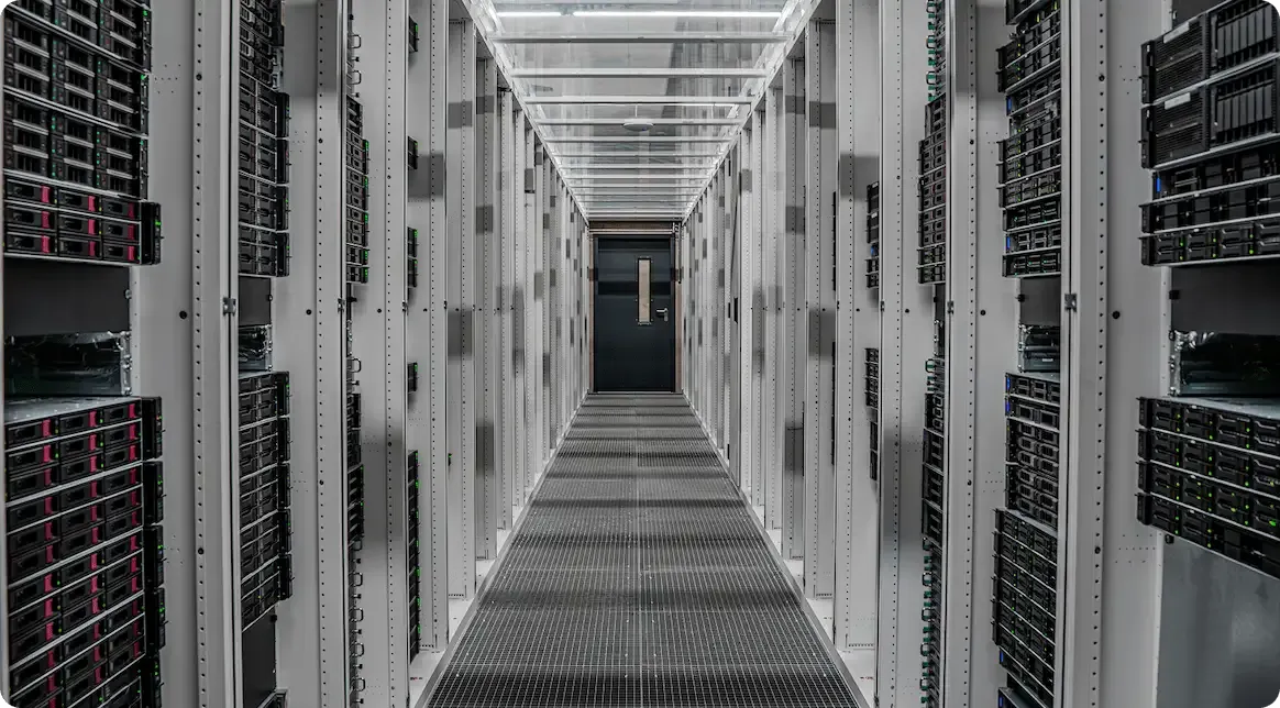 Foto aus dem Inneren eines unserer Data-Center