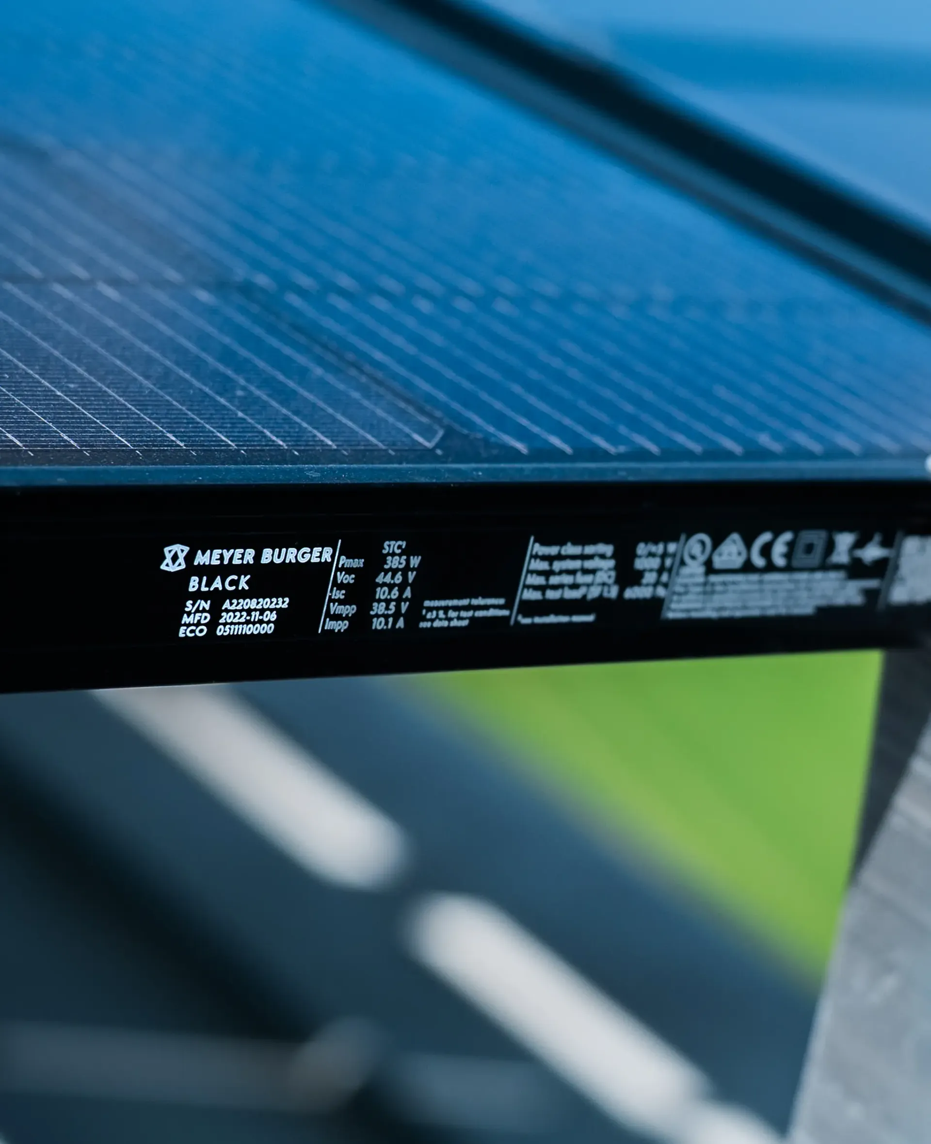 Information from the subcontractor of our solar panels