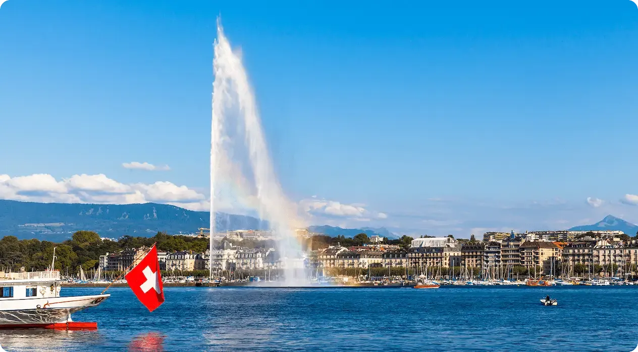 Foto des Jet d'Eau in Genf